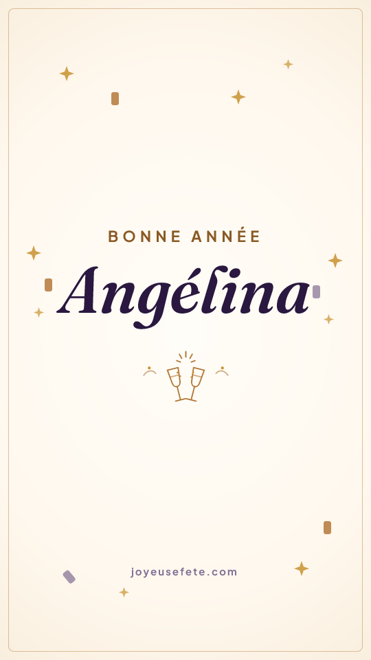 Image « Bonne année Angélina » au format story