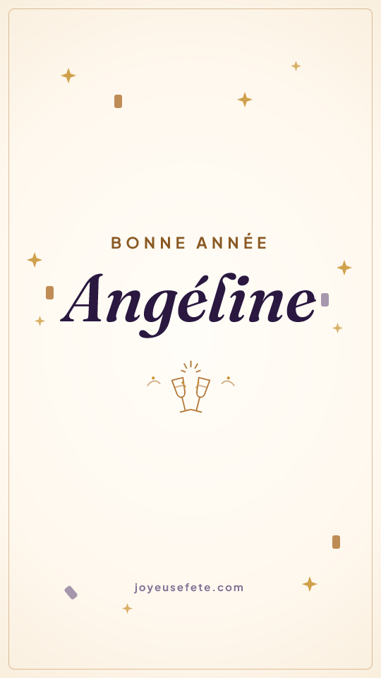 Image « Bonne année Angéline » au format story