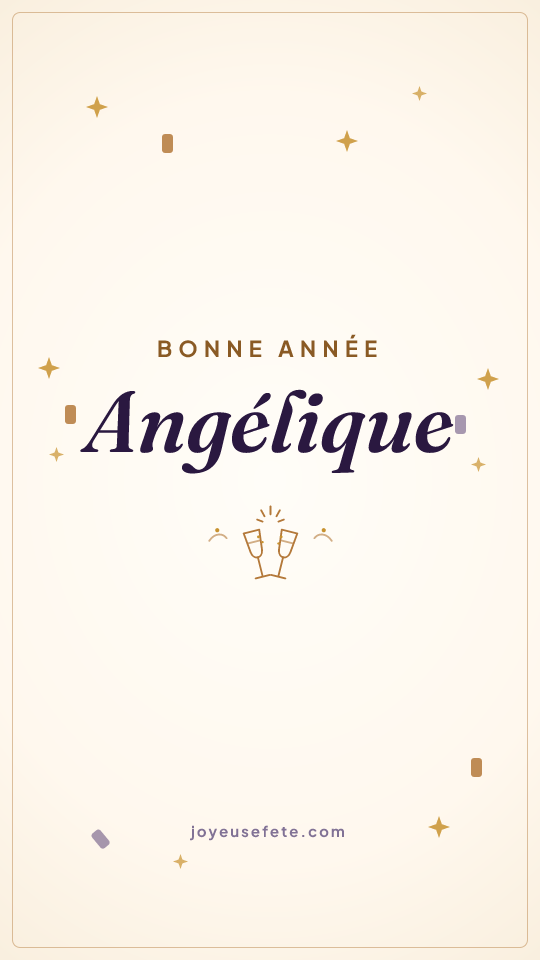 Image « Bonne année Angélique » au format story
