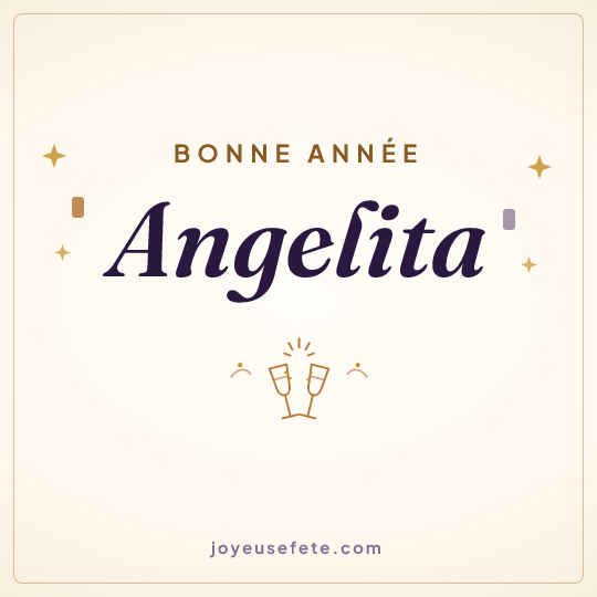 Image carrée « Bonne année Angelita » pour WhatsApp