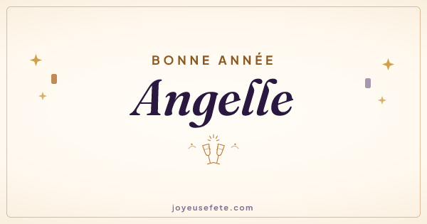 Image « Bonne année Angelle » au format large
