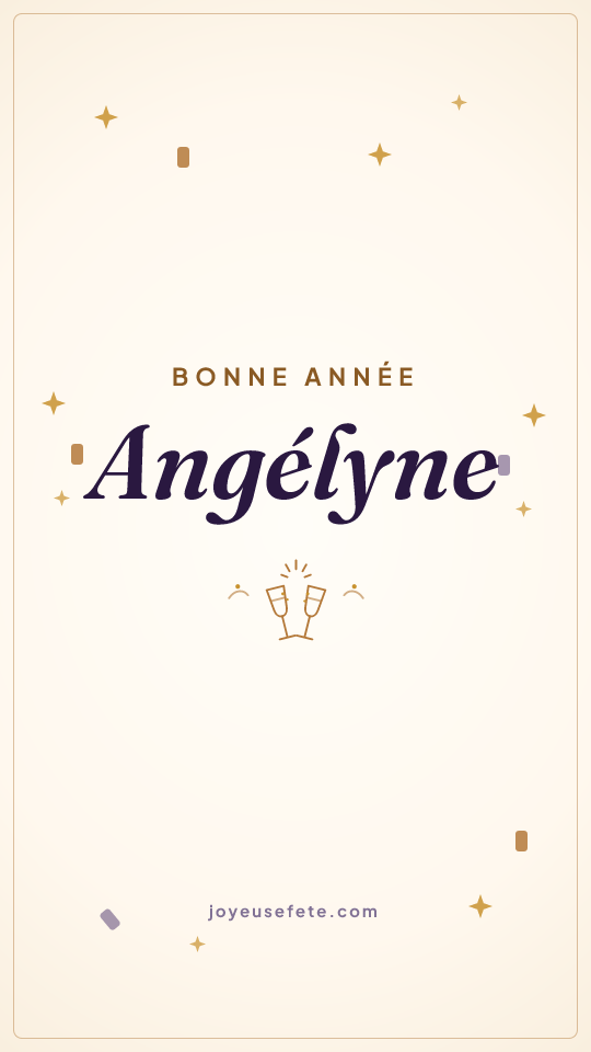 Image « Bonne année Angélyne » au format story