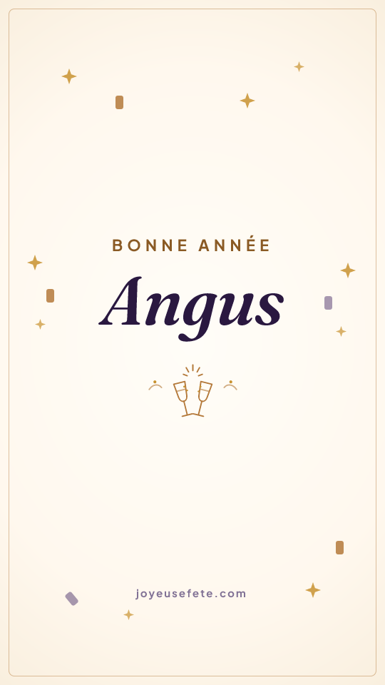 Image « Bonne année Angus » au format story