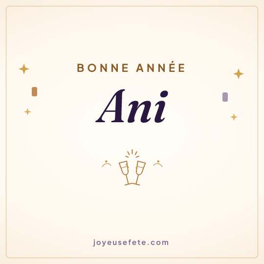 Image carrée « Bonne année Ani » pour WhatsApp