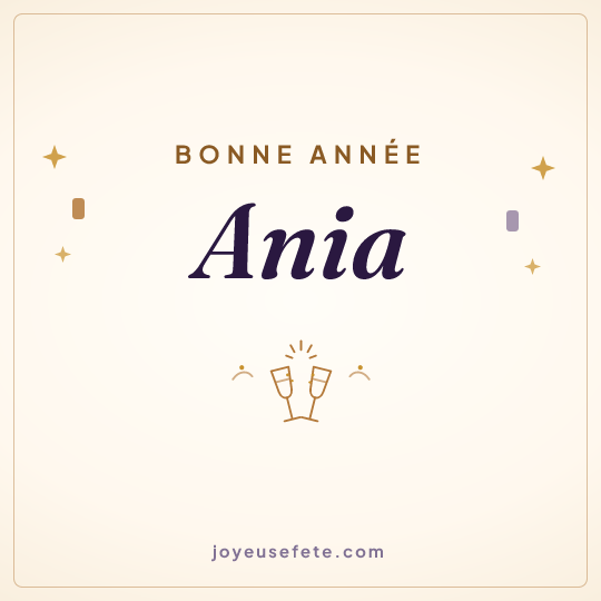 Image carrée « Bonne année Ania » pour WhatsApp