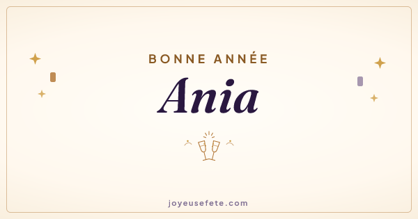 Image « Bonne année Ania » au format large