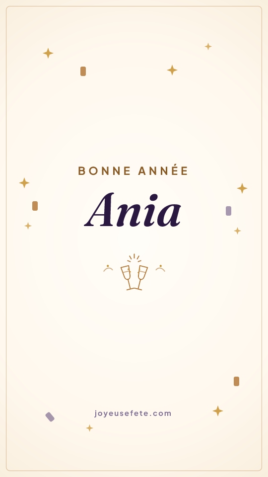 Image « Bonne année Ania » au format story