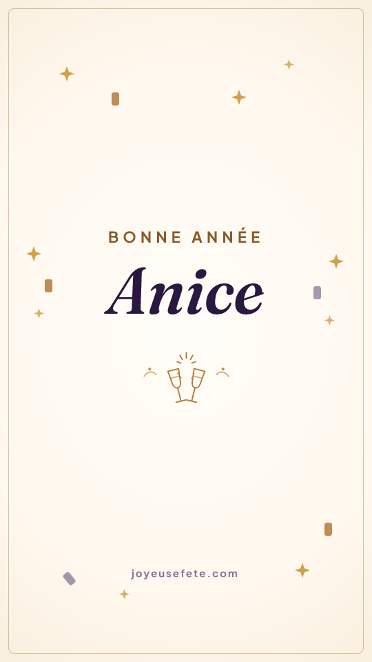 Image « Bonne année Anice » au format story
