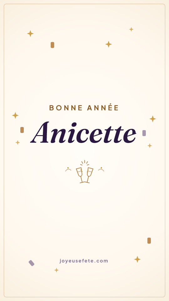 Image « Bonne année Anicette » au format story