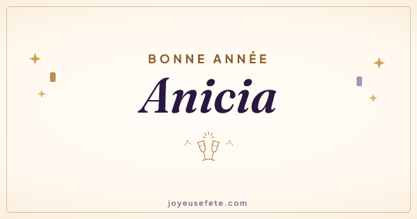 Image « Bonne année Anicia » au format large