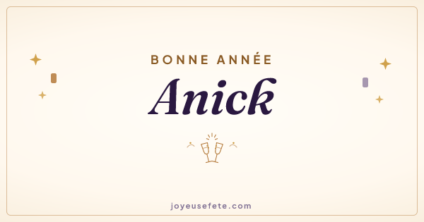 Image « Bonne année Anick » au format large