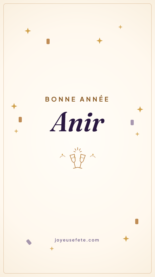 Image « Bonne année Anir » au format story