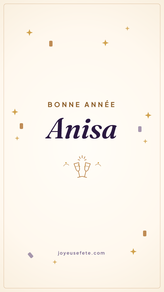 Image « Bonne année Anisa » au format story