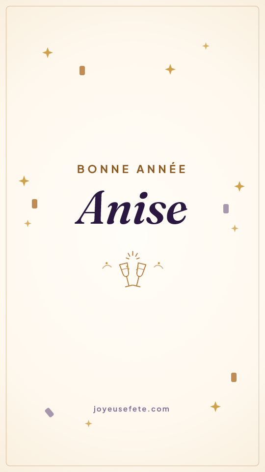 Image « Bonne année Anise » au format story