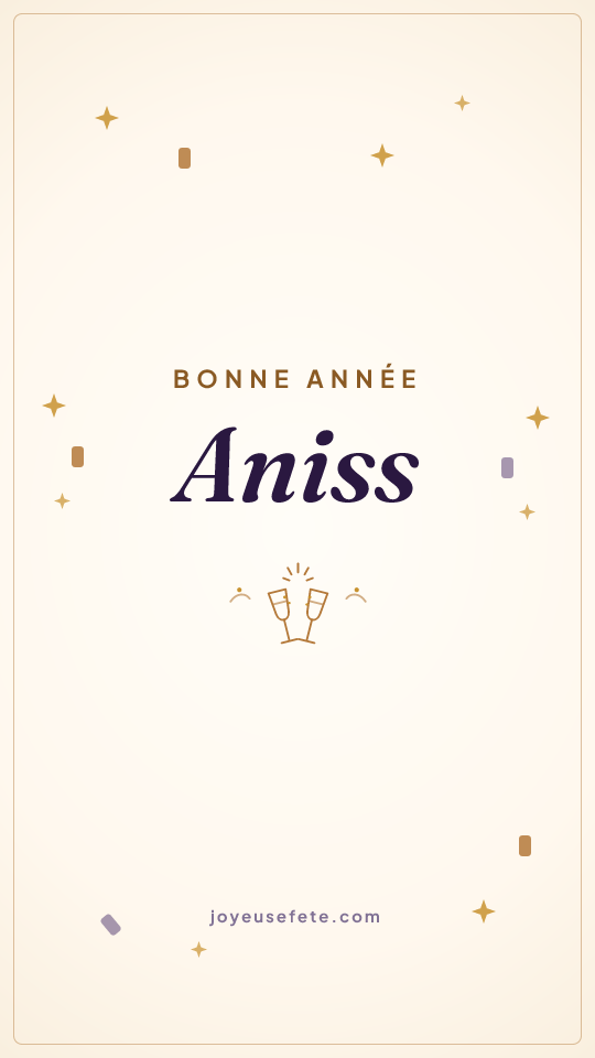 Image « Bonne année Aniss » au format story