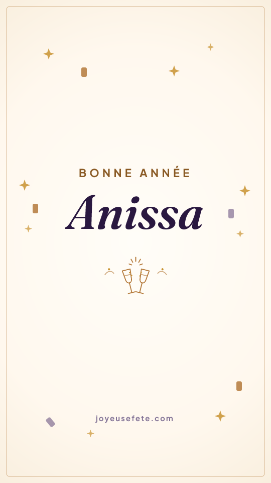Image « Bonne année Anissa » au format story
