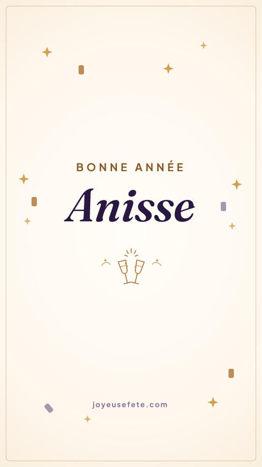 Image « Bonne année Anisse » au format story