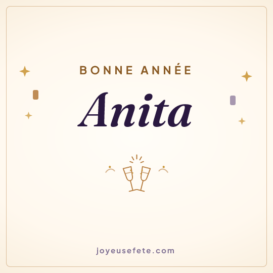 Image carrée « Bonne année Anita » pour WhatsApp