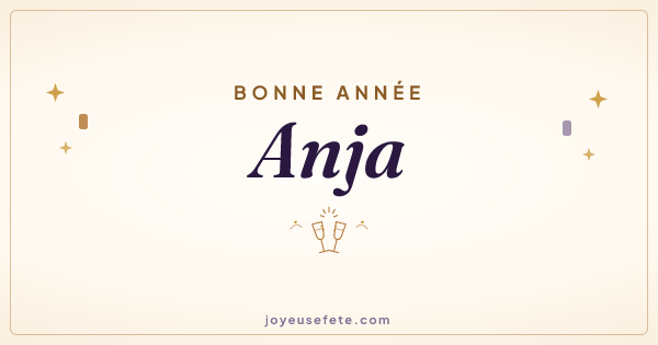 Image « Bonne année Anja » au format large