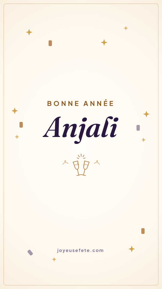 Image « Bonne année Anjali » au format story