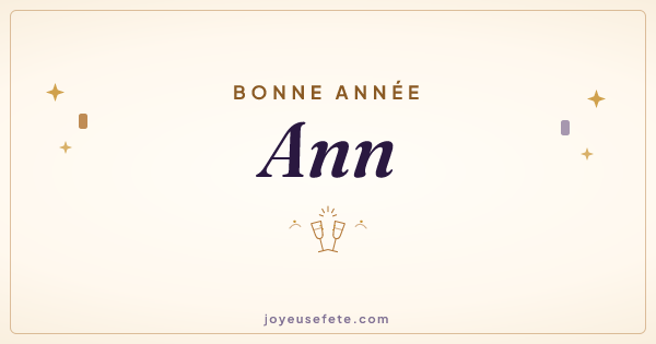 Image « Bonne année Ann » au format large