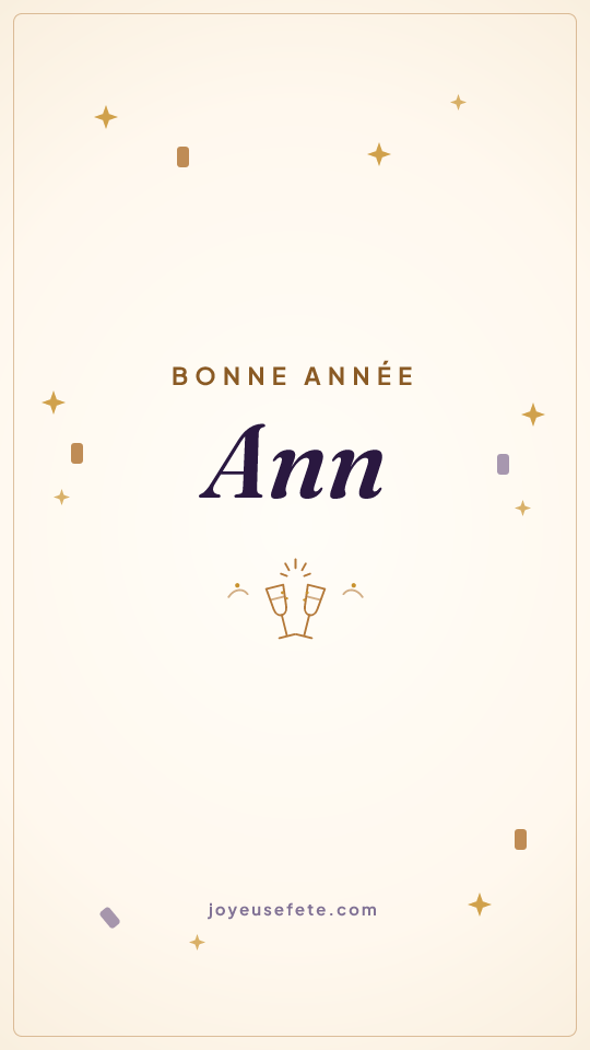 Image « Bonne année Ann » au format story