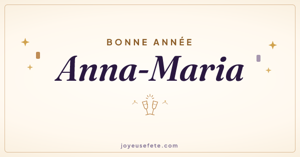Image « Bonne année Anna-Maria » au format large