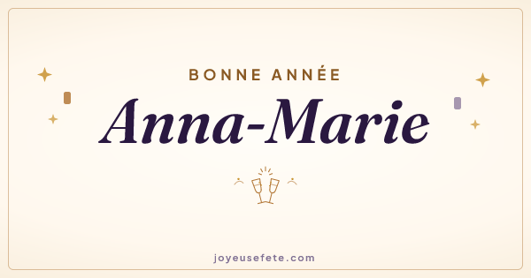 Image « Bonne année Anna-Marie » au format large