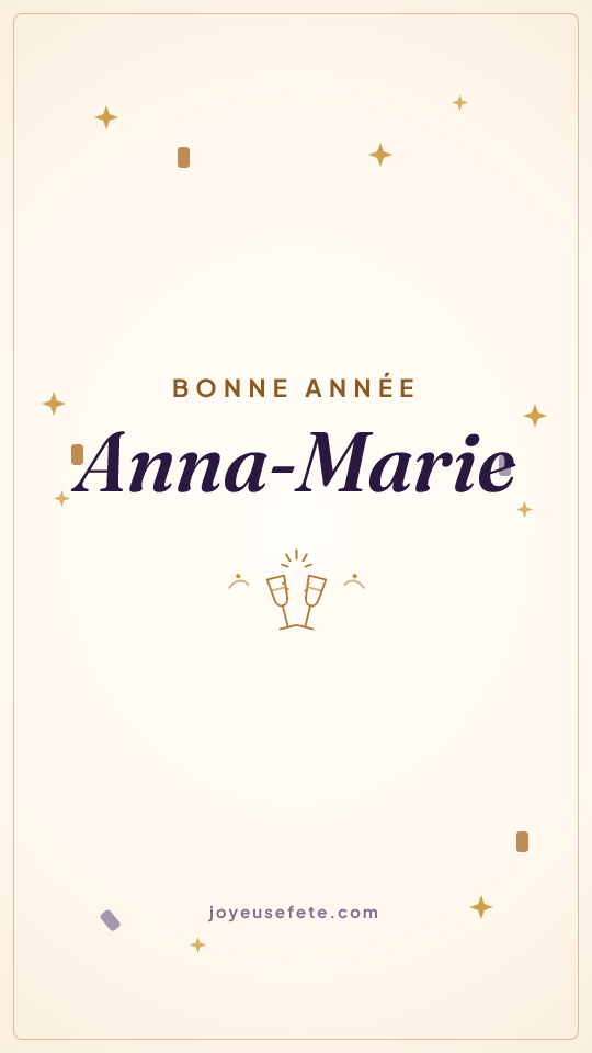 Image « Bonne année Anna-Marie » au format story