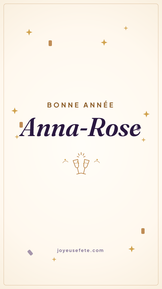 Image « Bonne année Anna-Rose » au format story