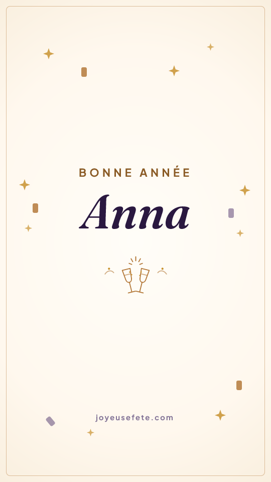 Image « Bonne année Anna » au format story