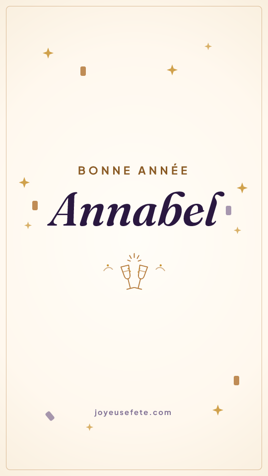 Image « Bonne année Annabel » au format story
