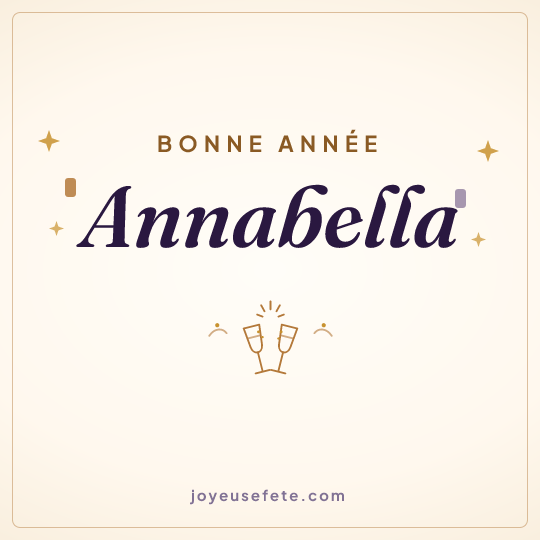 Image carrée « Bonne année Annabella » pour WhatsApp