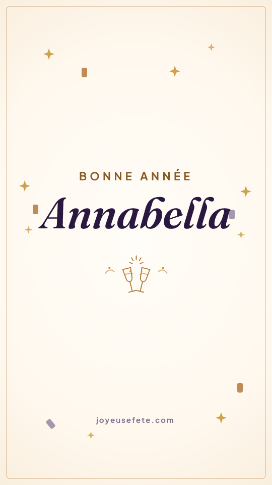Image « Bonne année Annabella » au format story