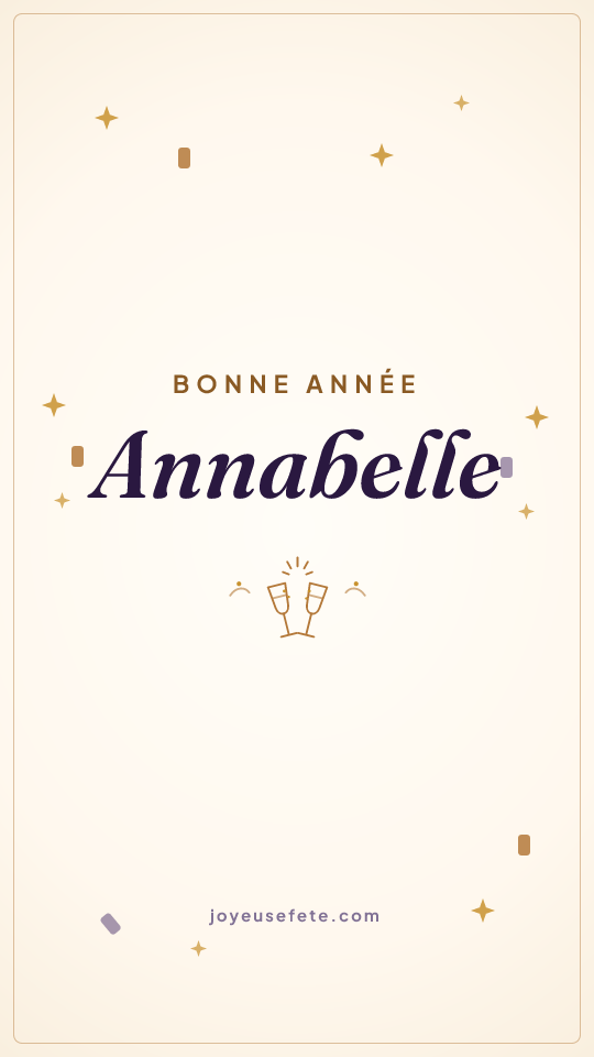 Image « Bonne année Annabelle » au format story
