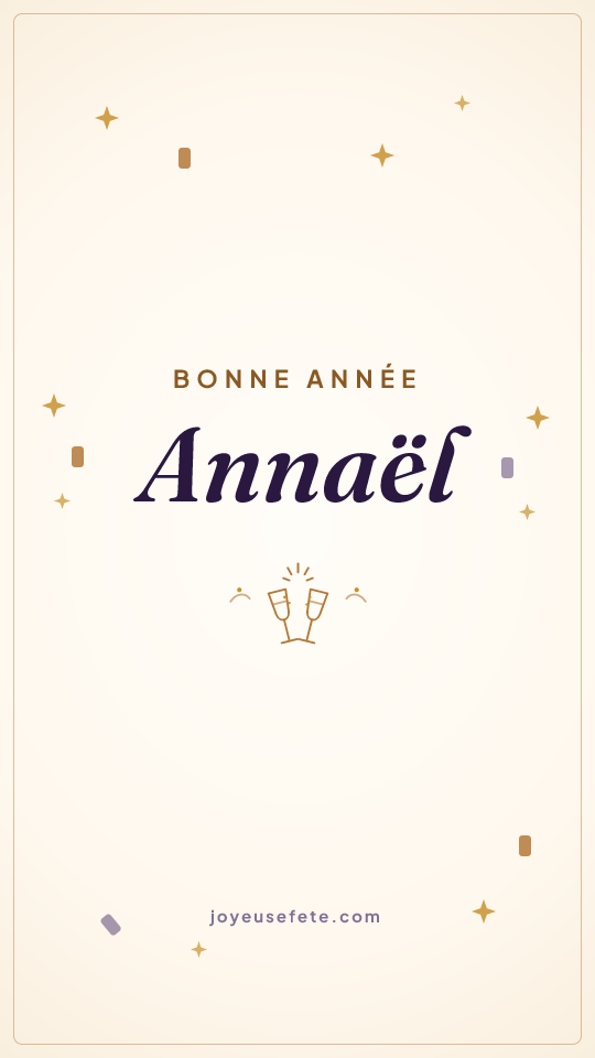 Image « Bonne année Annaël » au format story