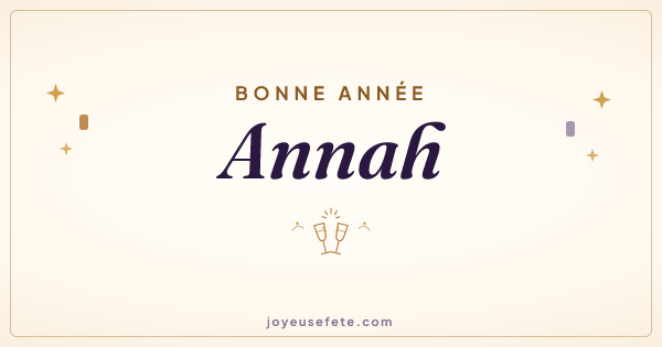 Image « Bonne année Annah » au format large
