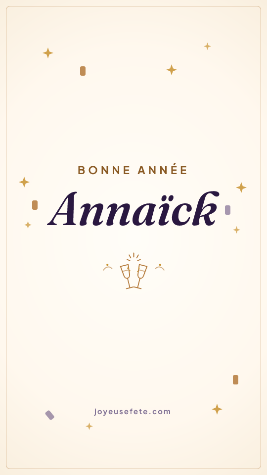 Image « Bonne année Annaïck » au format story