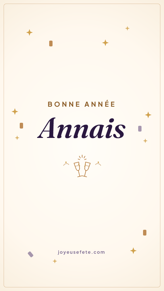 Image « Bonne année Annais » au format story
