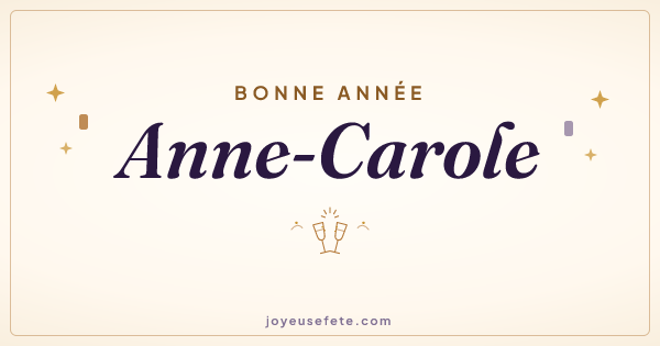 Image « Bonne année Anne-Carole » au format large