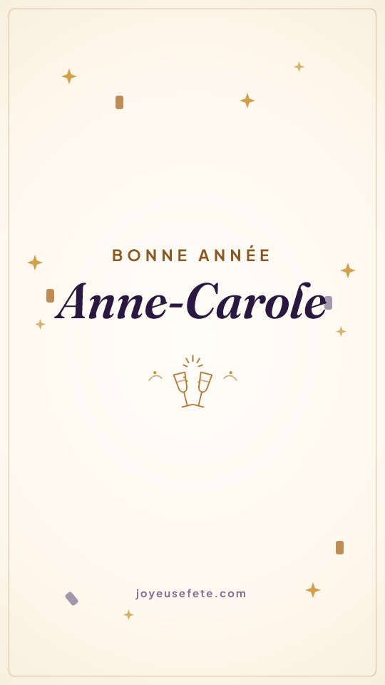 Image « Bonne année Anne-Carole » au format story