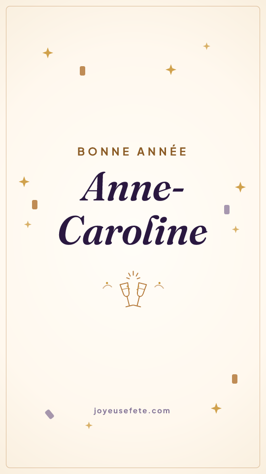 Image « Bonne année Anne-Caroline » au format story