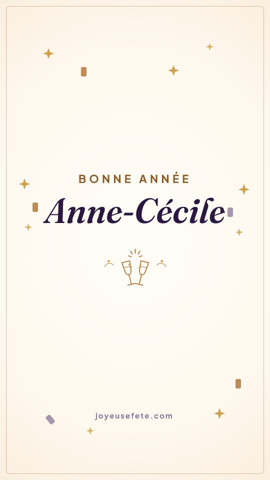 Image « Bonne année Anne-Cécile » au format story