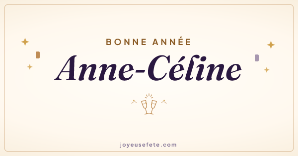 Image « Bonne année Anne-Céline » au format large