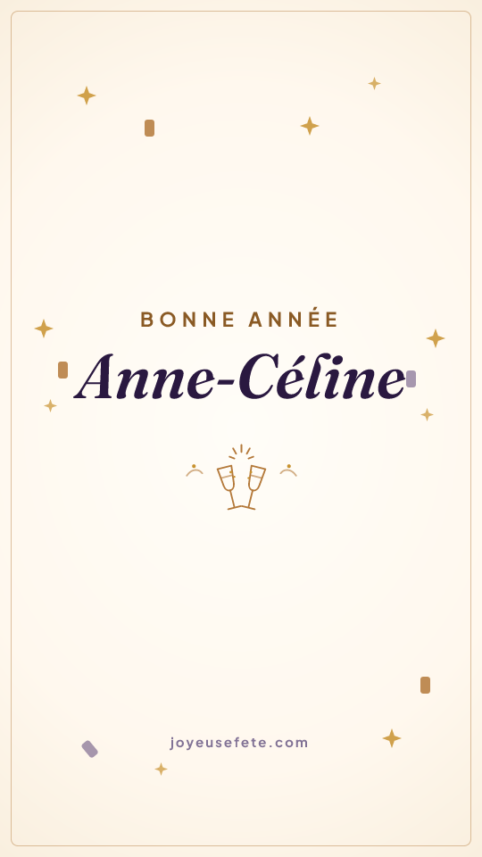 Image « Bonne année Anne-Céline » au format story