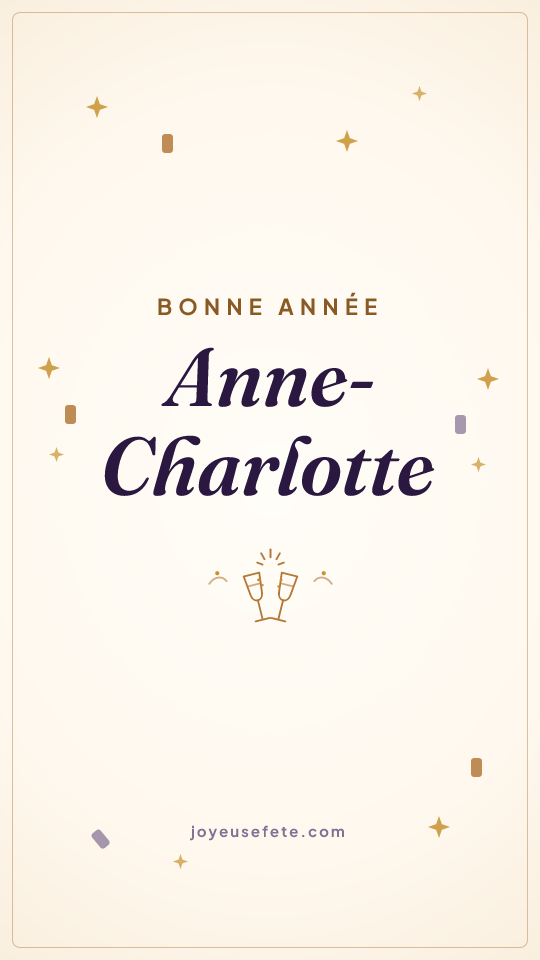 Image « Bonne année Anne-Charlotte » au format story