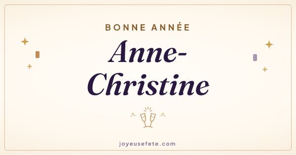 Image « Bonne année Anne-Christine » au format large