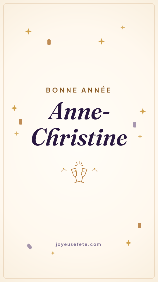 Image « Bonne année Anne-Christine » au format story
