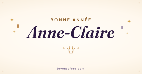 Image « Bonne année Anne-Claire » au format large
