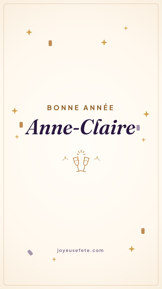 Image « Bonne année Anne-Claire » au format story